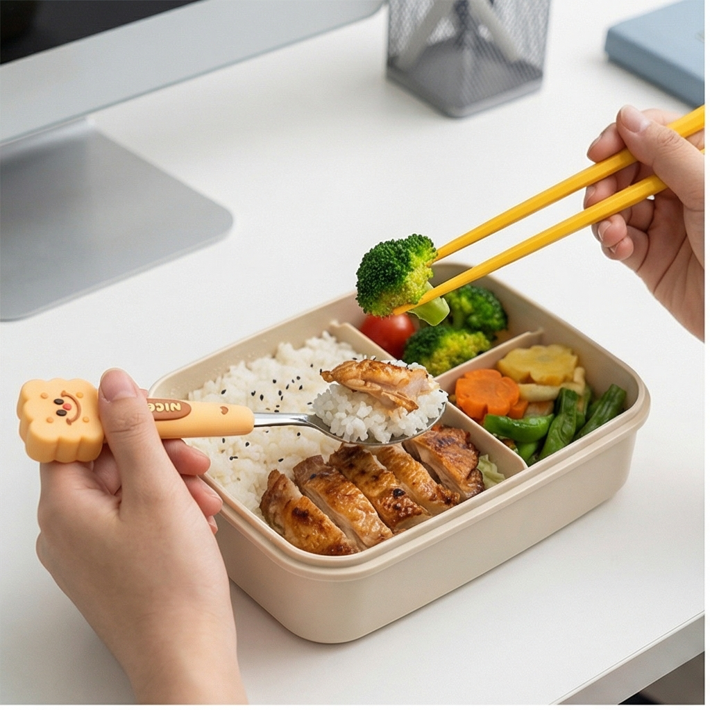 Portable cutlery set (spoon + chopsticks) 便携餐具套装(勺子+筷子)