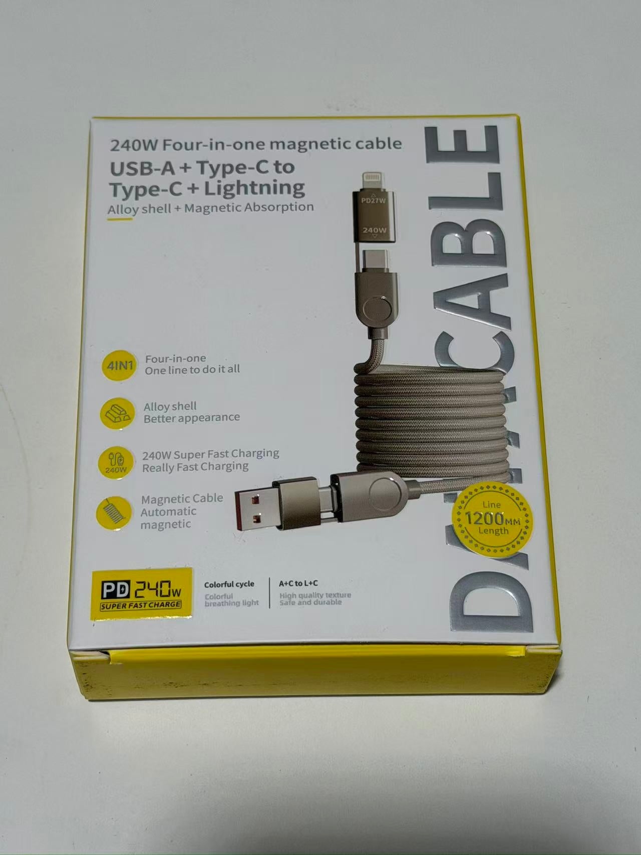 4-in-1 Magnetic Cable (1.2m)  四合一磁吸线（1.2m)