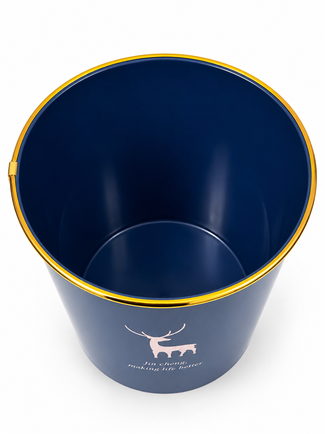 Minimalist Deer Pattern Trash Bin  简约鹿纹金边垃圾桶