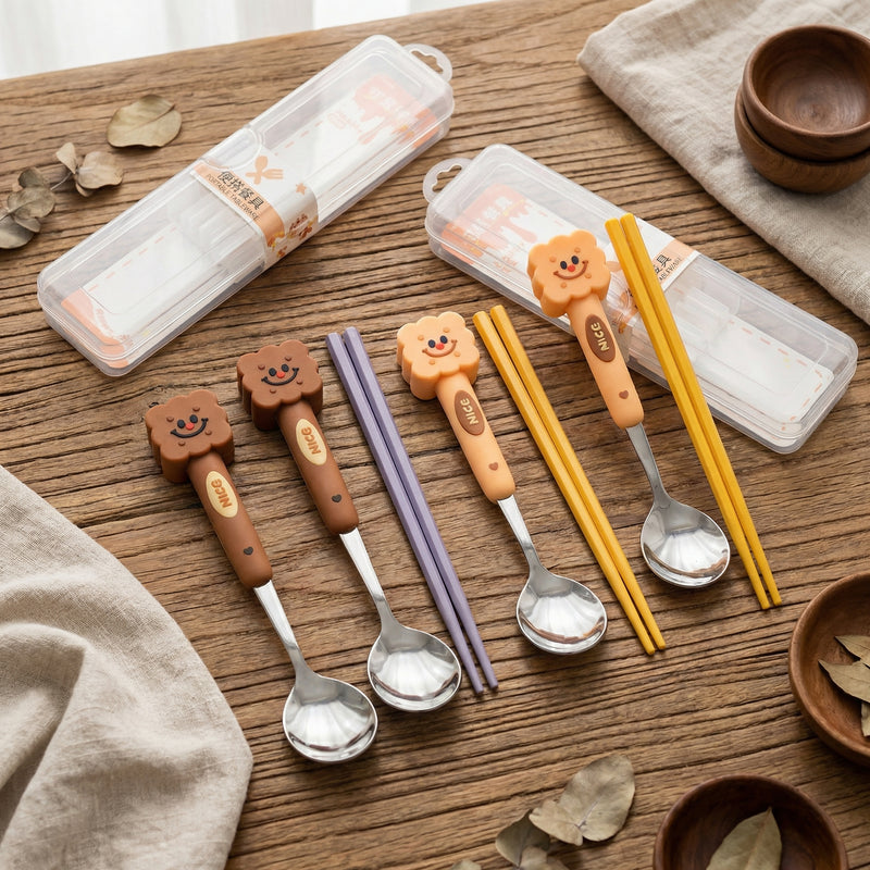 Portable cutlery set (spoon + chopsticks) 便携餐具套装（勺子+筷子）
