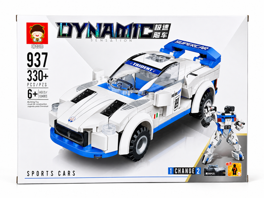 Transforming Sports Car Building Block Set 变形跑车拼装积木