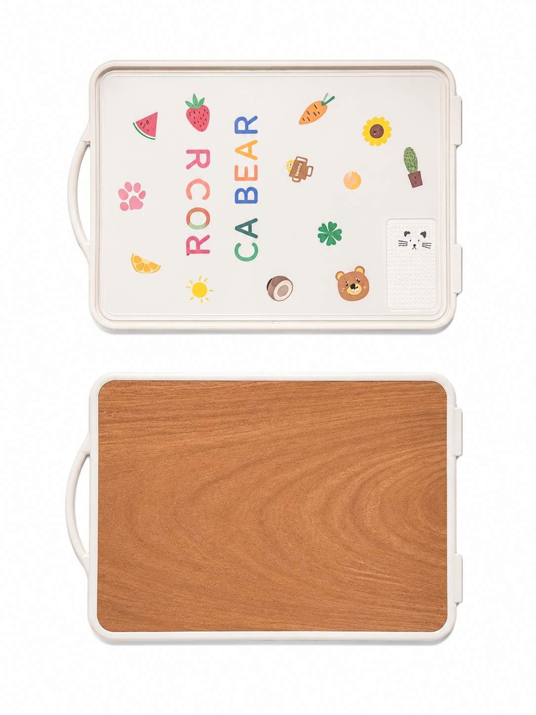 Double-Sided Anti-Mold Cutting Board with Ebony Wood Grain & Antibacterial PP 乌檀木纹+抗菌PP双面防霉菜板