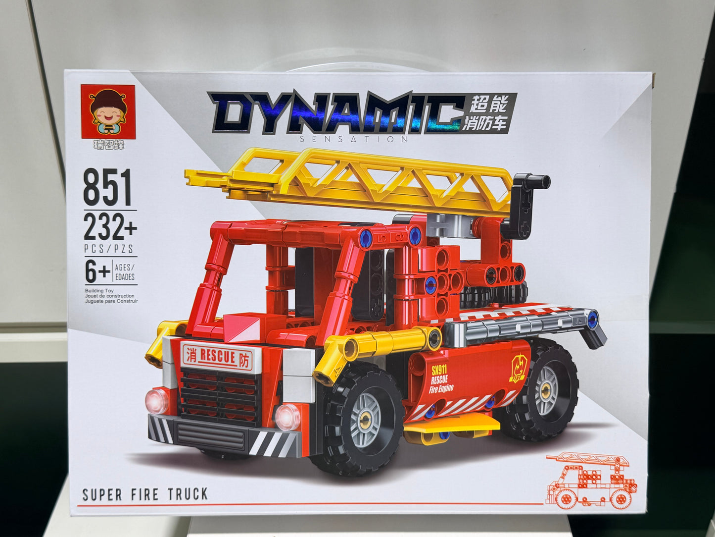 Fire Truck Building Block Set 消防车拼装积木