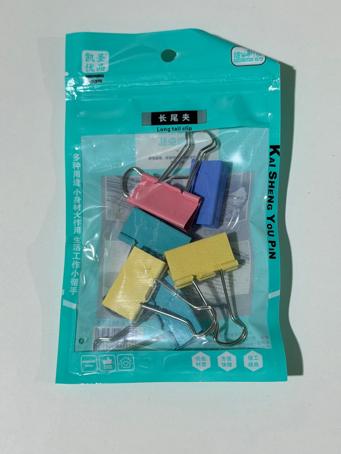Color Binder Clips cais 彩色长尾夹