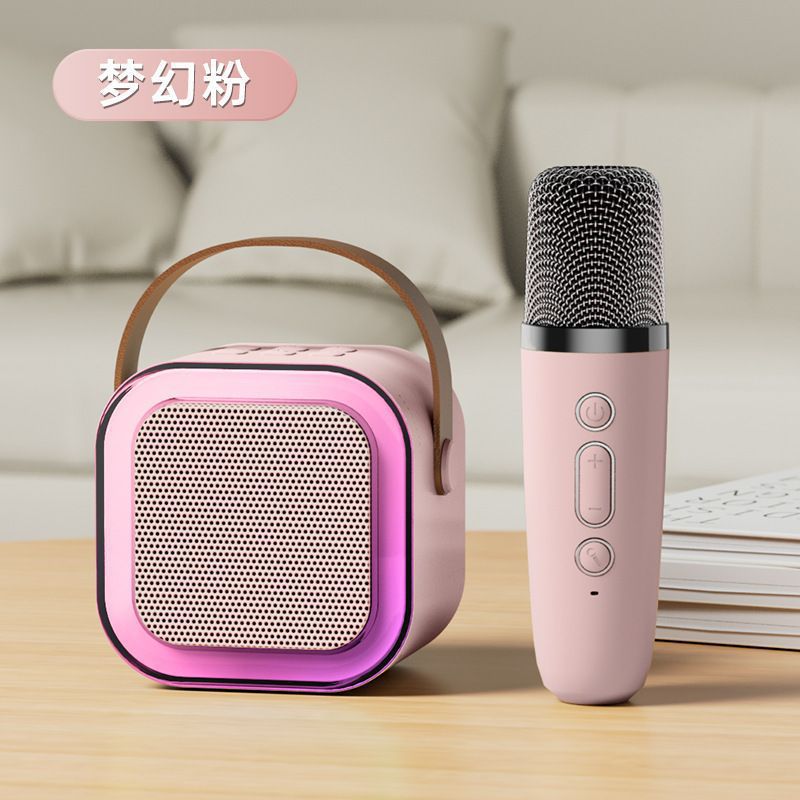 （Overseas Products）K12 Wireless Bluetooth Karaoke Speaker with Microphone for Kids（境外商品）K12麦克风蓝牙音响点歌无线KTV儿童唱K歌