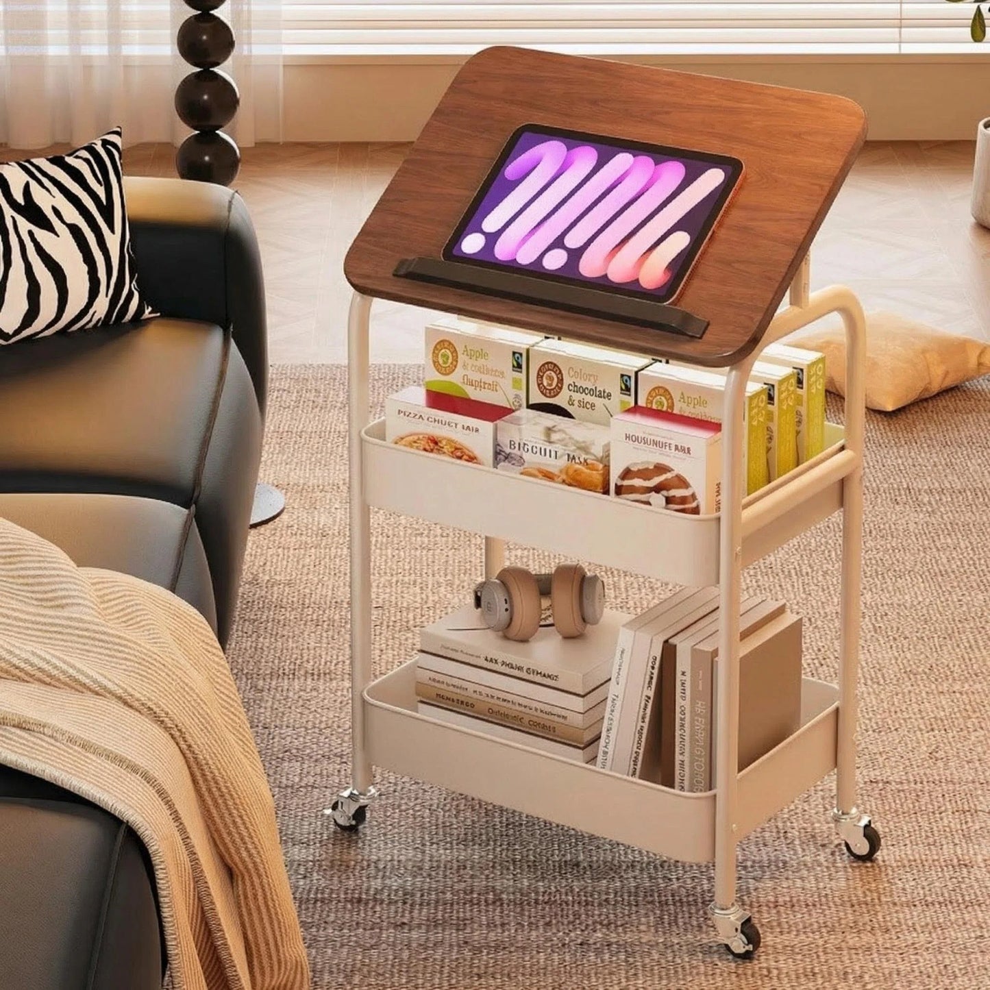 （Overseas Products）Multifunctional Rolling Storage Cart Organizer （境外商品）多功能可移动小推车置物架