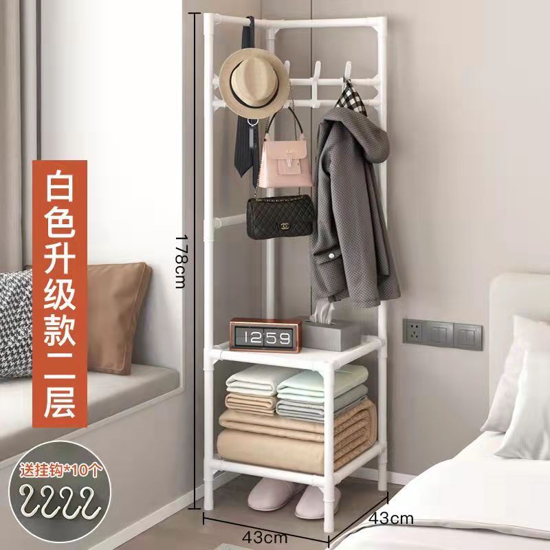 （Overseas Products）Simple Freestanding Corner Coat Rack for Bedroom Storage（境外商品）简约落地衣帽架卧室角落收纳架