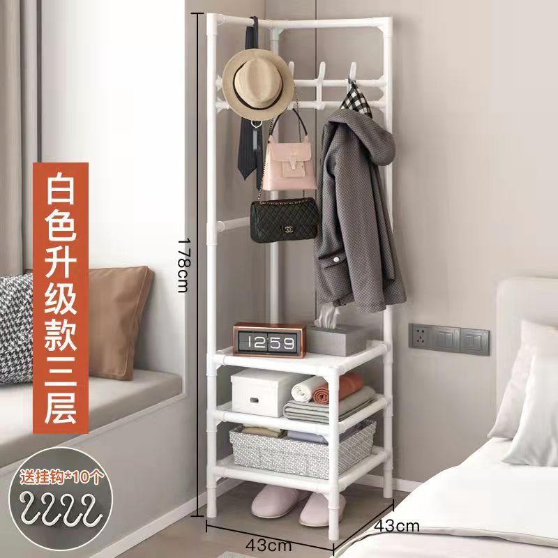 （Overseas Products）Simple Freestanding Corner Coat Rack for Bedroom Storage（境外商品）简约落地衣帽架卧室角落收纳架
