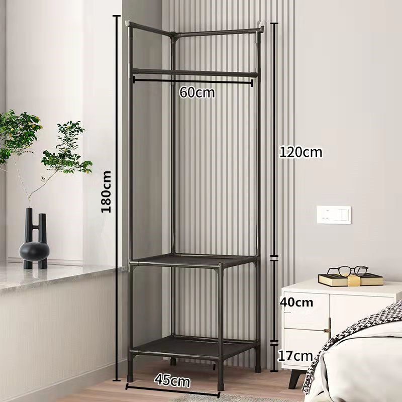 （Overseas Products）Simple Freestanding Corner Coat Rack for Bedroom Storage（境外商品）简约落地衣帽架卧室角落收纳架