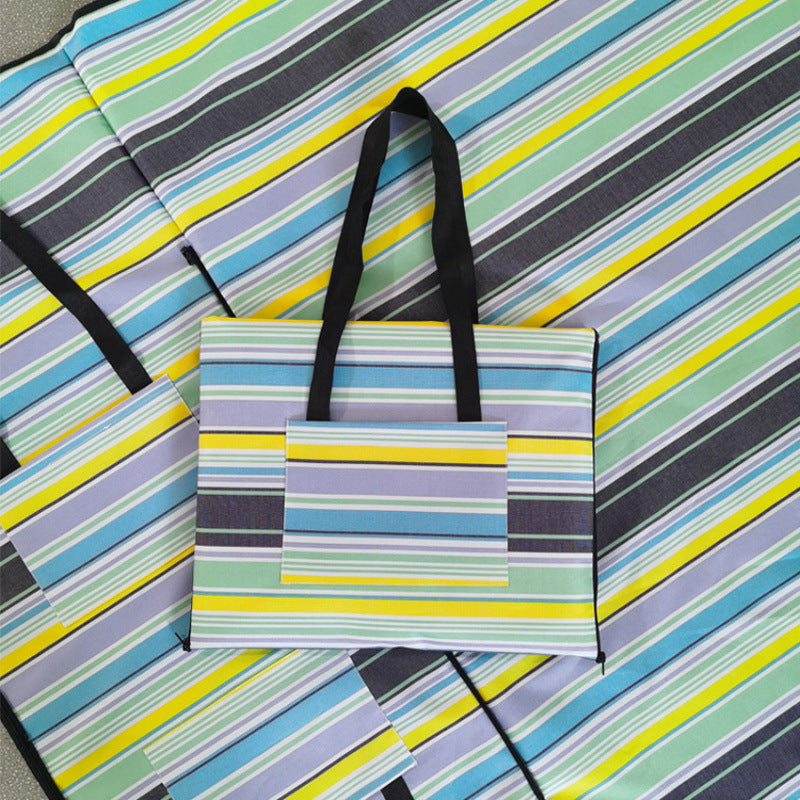 （Overseas Products）Portable Outdoor Camping Picnic Ground Mat Backpack with Large PVC Waterproof Coating（境外商品）户外露营野餐地垫大规格PVC防水涂层便携野餐包