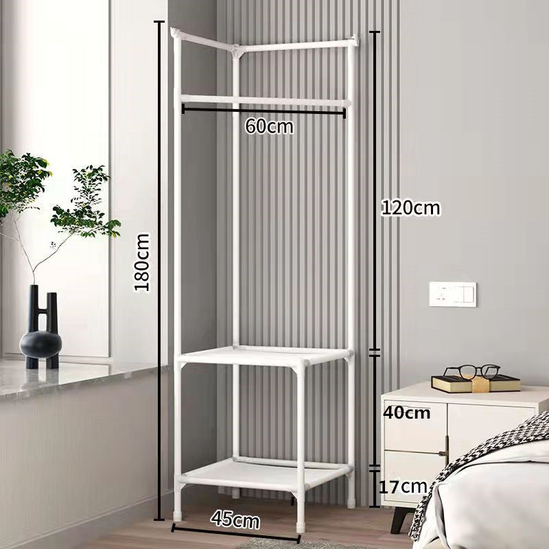 （Overseas Products）Simple Freestanding Corner Coat Rack for Bedroom Storage（境外商品）简约落地衣帽架卧室角落收纳架
