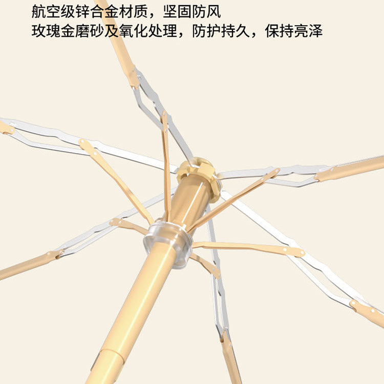 （Overseas Products）11cm Mini Pocket Umbrella – Compact Flat Folding UV Protection Sun Umbrella with Black Coating11cm（境外发货）卡片扁平七折伞黑胶防紫外线太阳伞迷你口袋伞折叠