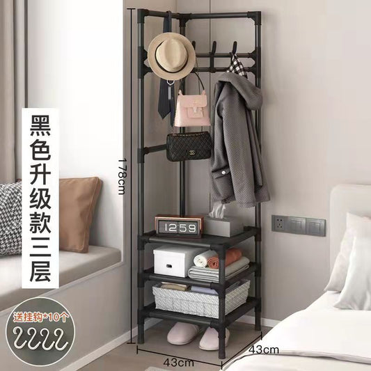 （Overseas Products）Simple Freestanding Corner Coat Rack for Bedroom Storage（境外商品）简约落地衣帽架卧室角落收纳架